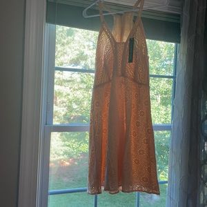 Gianni Bini Peach Lace Dress NWT